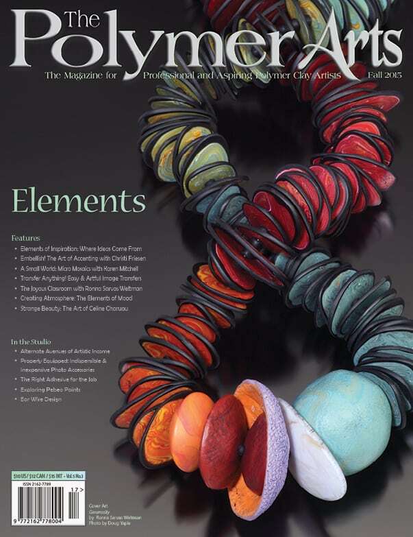 Picture of the Polymer Arts Fall 2015 Issue Cover--Elements