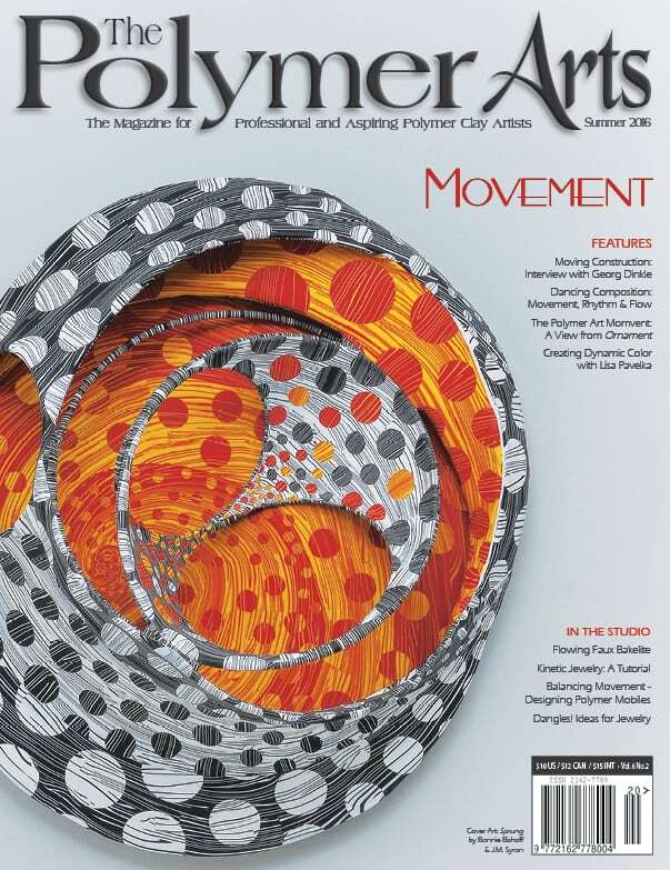 Picture of the Cover of the Polymer Arts Magazine Summer 2016 Movement Issue