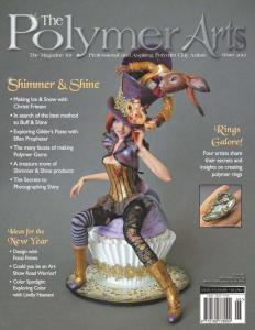 cover of Polymer Arts magazine Winter 2012 Shimmer & Shine